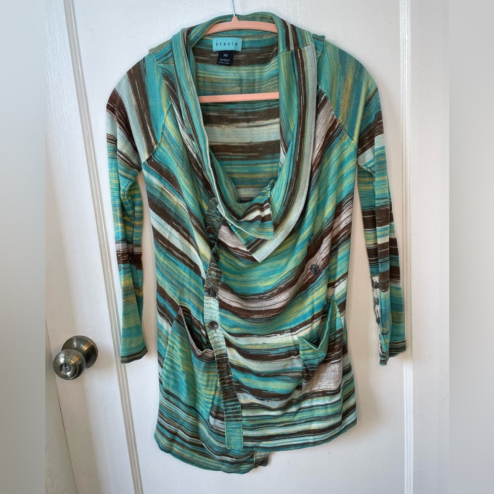 Stacia Striped Multicolor Cardigan
